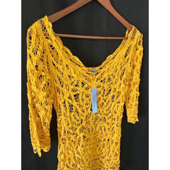 Antonio Melani NWT Colette Citrus Garden Dress L Mango Beach Cover Layered Look - Picture 4 of 13